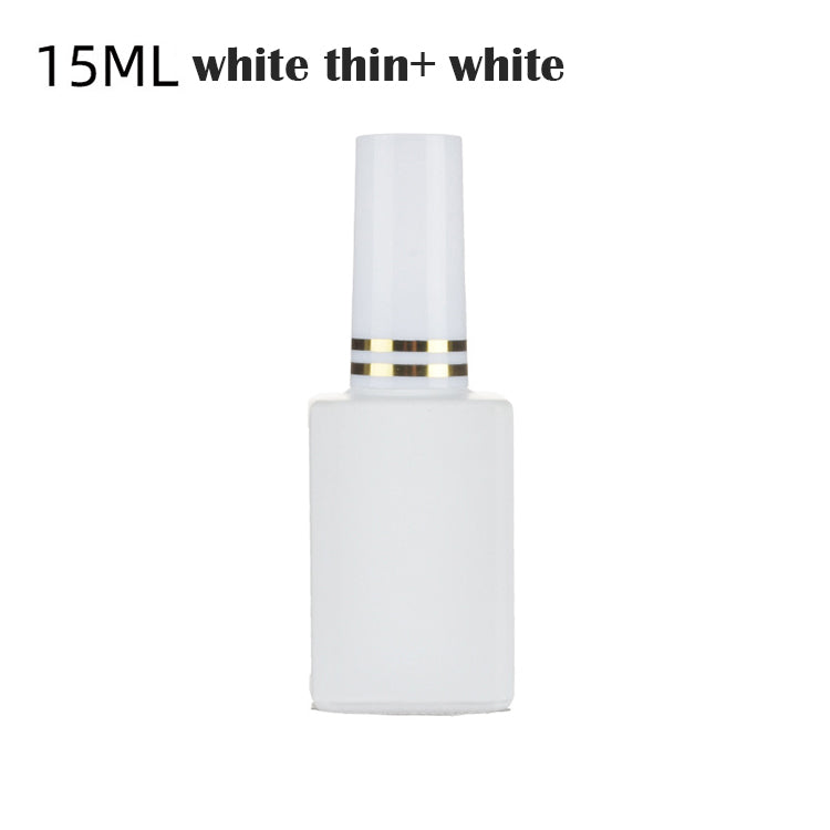 7/10/15ML Empty Glass Nail Gel Bottle Matt Black/White Filling Nail Polish/Glue/Sealing/Basic Oils Light-resistant Good Storage