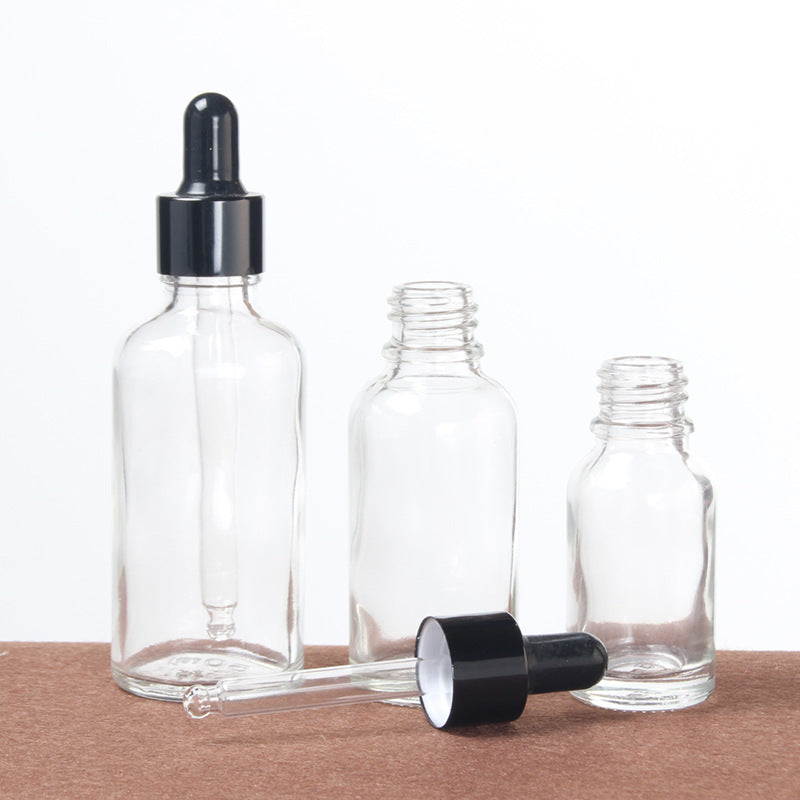 Black Metal Cap Dropper Pipette Fosted Glass Bottle Refill Essential Massage Oils Serum Perfume Aromatherapy Liquid Skincare