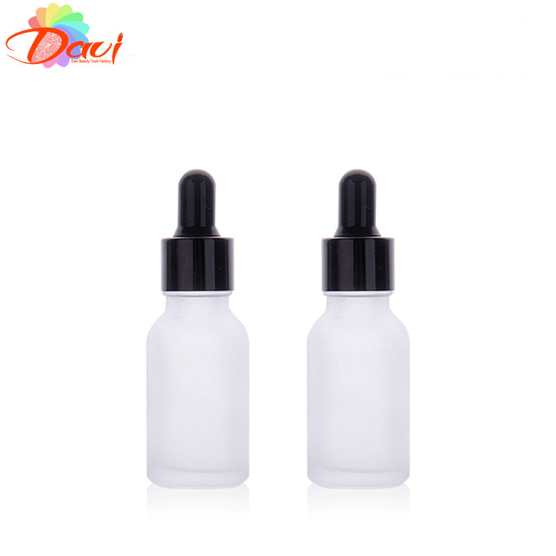 Black Metal Cap Dropper Pipette Fosted Glass Bottle Refill Essential Massage Oils Serum Perfume Aromatherapy Liquid Skincare