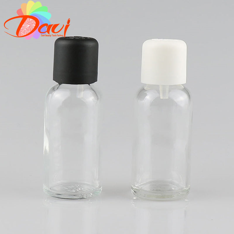 Clear Glass Oil Bottle Double Children Safety Press Open Drop Refill Essence Basic Massage Herbal Face Body Oils Perfume Serum