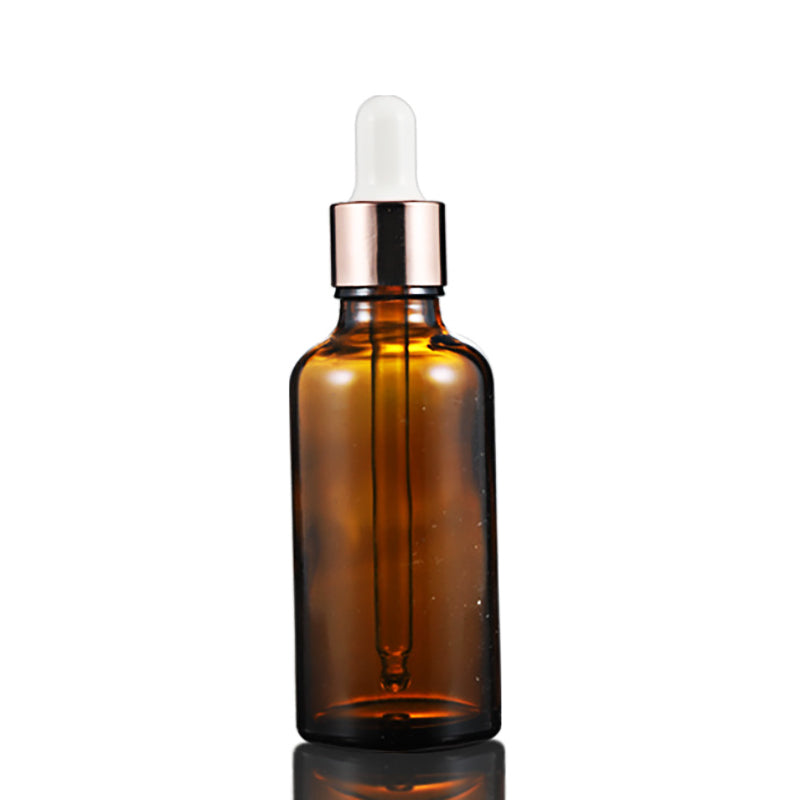 Dropper Bottle Rosepink Metal Cap Amber Glass Pipette Essence/Massage Oils Serum Gel  DIY Aromatherapy Liquid Skincare