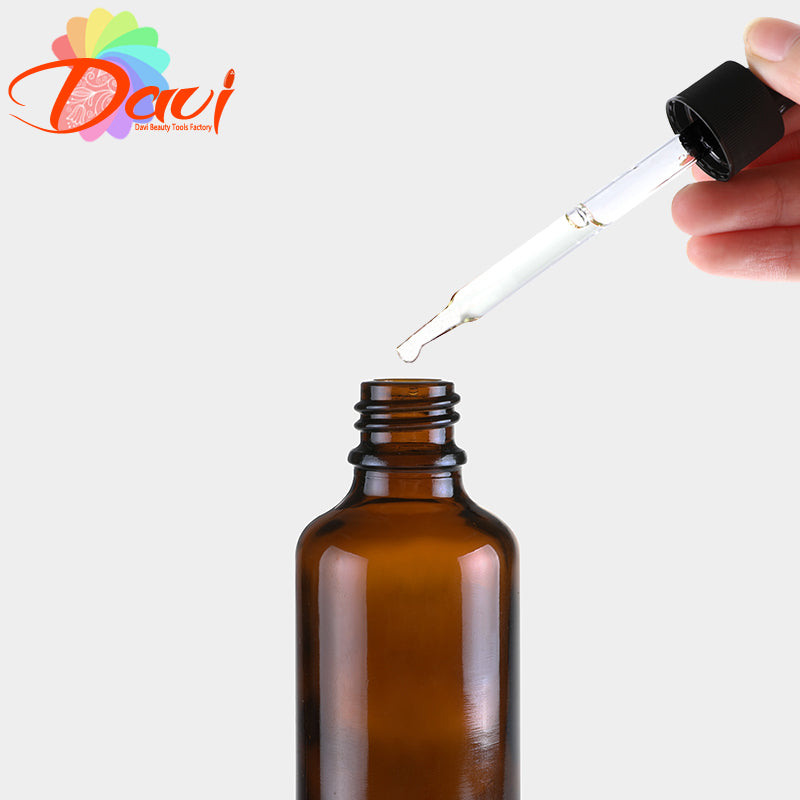 Empty Dropper Bottle Amber essential oil Glass Aromatherapy Liquid Brown 5-50ml Drop for massage Pipette Bottles Refillable