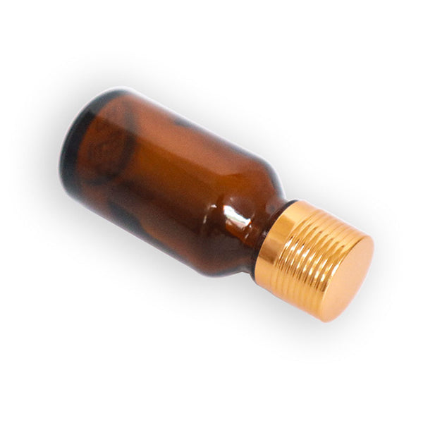 Glass Oil Bottle W/Golden Aluminium Screw Cover/Cap For Essence Oils/Serum Sealing Up Hair Skincare Cosmetics Packaging