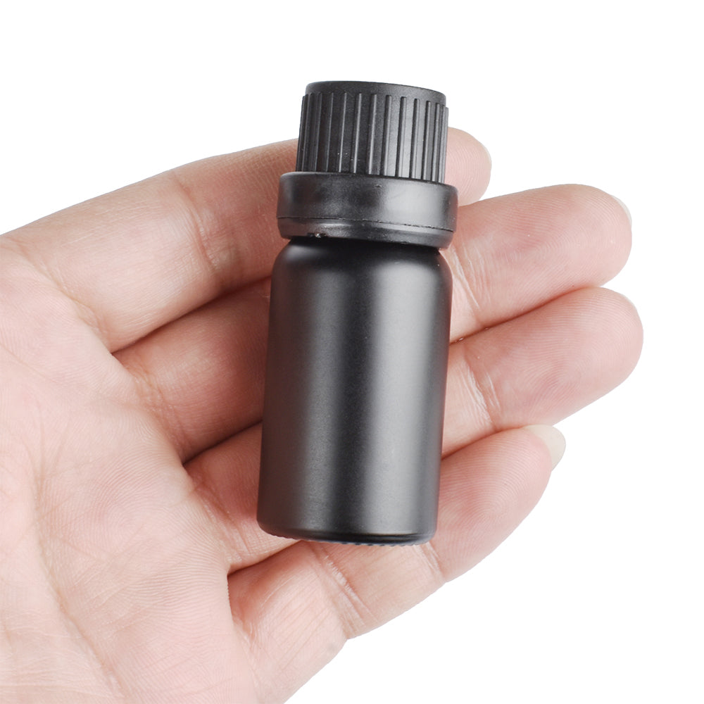 Matt Black Glass Bottle Anti-theft Cover Avoiding Light For Essence Massage Herbel Oil Perfume Aromatherapy Liquid Drop Refill