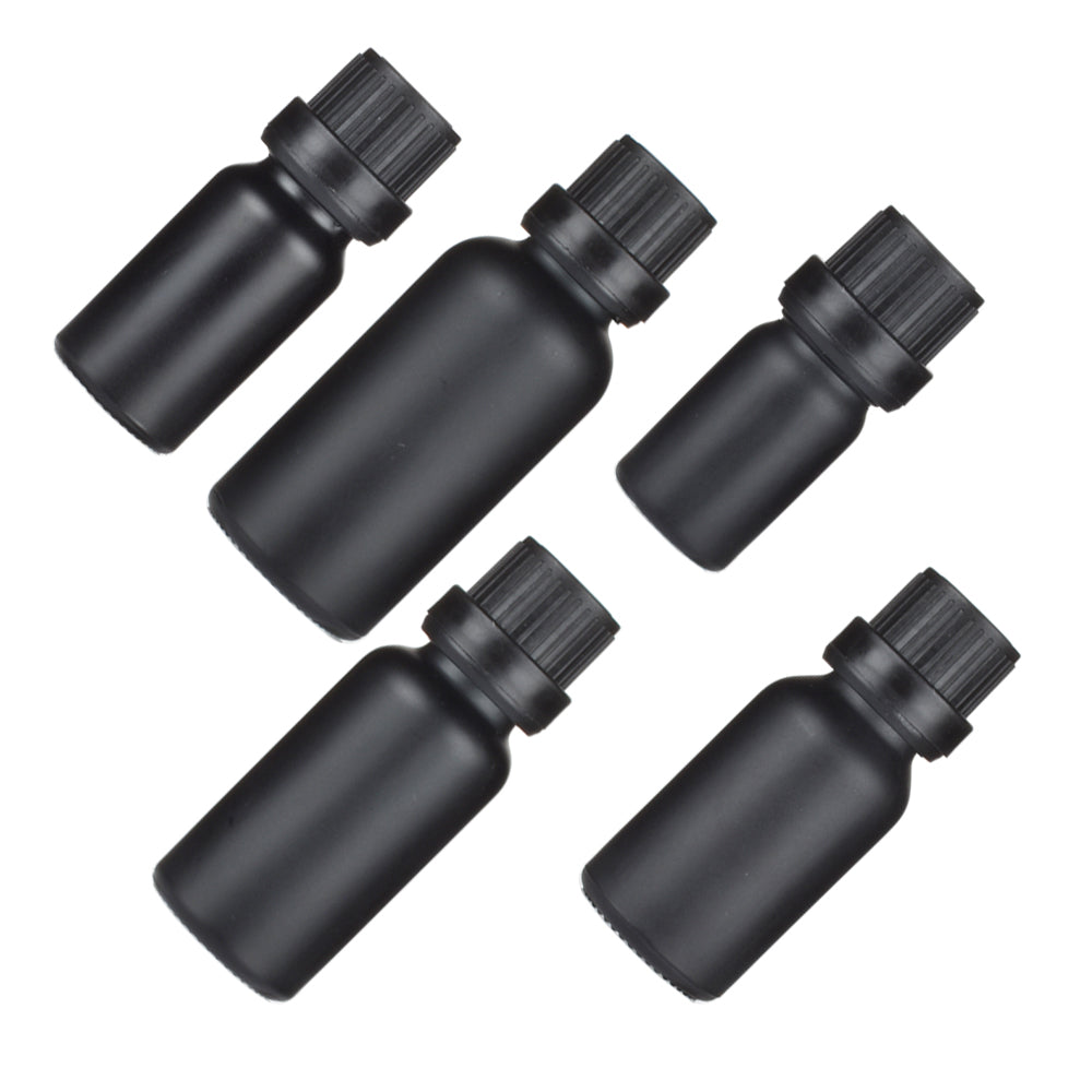 Matt Black Glass Bottle Anti-theft Cover Avoiding Light For Essence Massage Herbel Oil Perfume Aromatherapy Liquid Drop Refill
