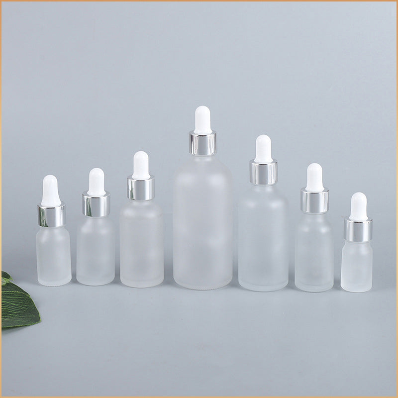 Matt Silver Cap Refillable Dropper/Pipette Clear Glass Bottle Refill Massage Oils Aromatherapy Liquid  Essence/ Serum Skincare