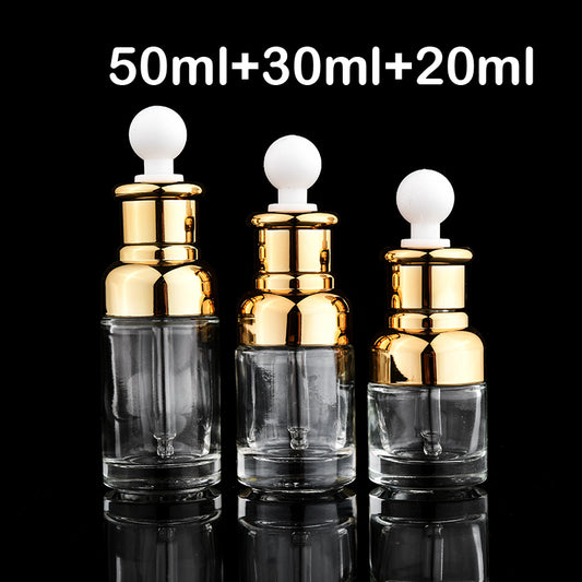 Set of 20+30+50ML  Glass Drop  Bottle Aromatherapy Liquid Dropper for essential basic massage oil Pipette Bottles Refillable